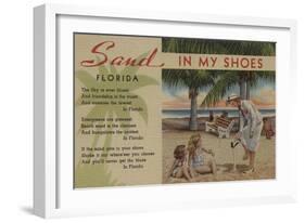 Sand in my Shoes & Florida Poem - Florida-Lantern Press-Framed Art Print