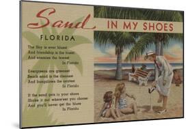 Sand in my Shoes & Florida Poem - Florida-Lantern Press-Mounted Art Print