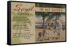 Sand in my Shoes & Florida Poem - Florida-Lantern Press-Framed Stretched Canvas