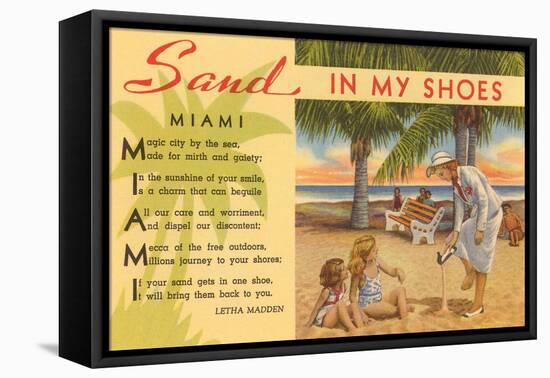 Sand in My Shoes, Poem, Florida-null-Framed Stretched Canvas