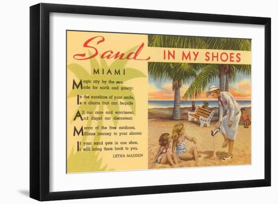 Sand in My Shoes, Poem, Florida-null-Framed Art Print