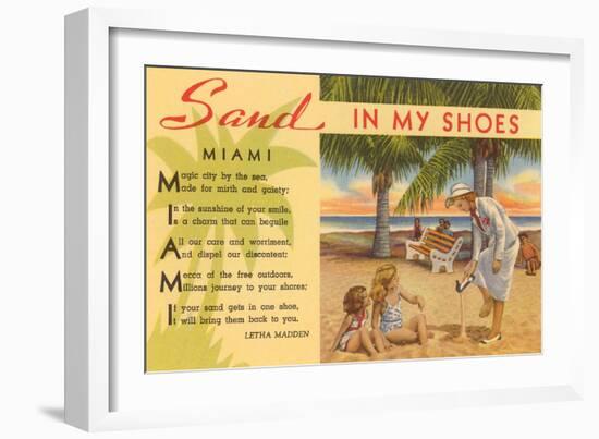 Sand in My Shoes, Poem, Florida-null-Framed Art Print