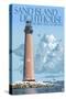 Sand Island Lighthouse - Mobile Bay, Alabama-Lantern Press-Stretched Canvas