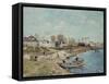 Sand on the Quay, 1875-Alfred Sisley-Framed Stretched Canvas