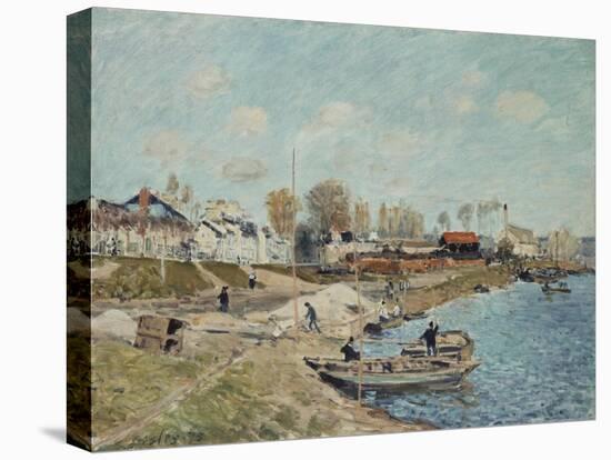 Sand on the Quay, 1875-Alfred Sisley-Stretched Canvas