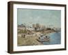 Sand on the Quay, 1875-Alfred Sisley-Framed Giclee Print