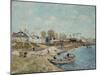 Sand on the Quay, 1875-Alfred Sisley-Mounted Giclee Print