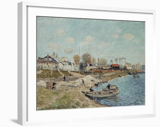 Sand on the Quay, 1875-Alfred Sisley-Framed Giclee Print