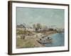 Sand on the Quay, 1875-Alfred Sisley-Framed Giclee Print