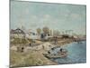Sand on the Quay, 1875-Alfred Sisley-Mounted Giclee Print