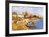 Sand on the Quayside at Port-Marly-Alfred Sisley-Framed Art Print