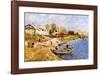 Sand on the Quayside at Port-Marly-Alfred Sisley-Framed Art Print