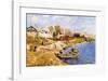 Sand on the Quayside at Port-Marly-Alfred Sisley-Framed Art Print