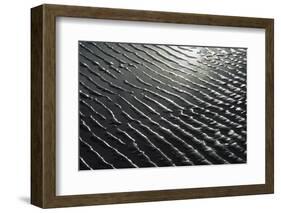 Sand Patterns - Abstract tidal patterns in sand from retreating tide - Lincolnshire, England-Andrew Parkinson-Framed Photographic Print