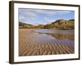 Sand Ripple Patterns on Little Gruinard Beach, Gruinard Bay, Wester Ross, Northwest Scotland-Neale Clarke-Framed Photographic Print