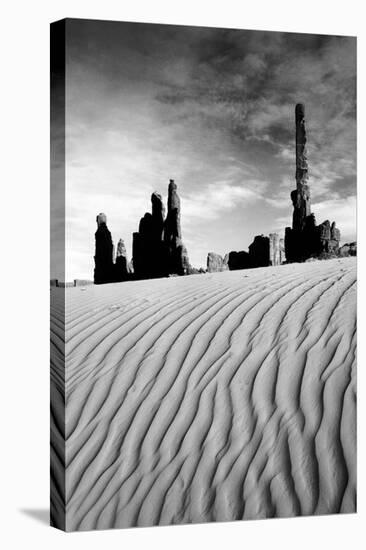 Sand Ripples, Totem Pole Rock, Arizona-null-Stretched Canvas