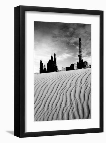 Sand Ripples, Totem Pole Rock, Arizona-null-Framed Art Print