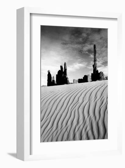 Sand Ripples, Totem Pole Rock, Arizona-null-Framed Art Print