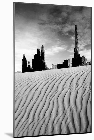 Sand Ripples, Totem Pole Rock, Arizona-null-Mounted Art Print