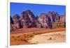 Sand Rock Formation, Wadi Rum, Valley of the Moon, Jordan.-William Perry-Framed Photographic Print