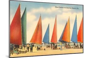 Sand Sailers, Daytona Beach, Florida-null-Mounted Art Print