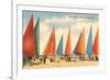 Sand Sailers, Daytona Beach, Florida-null-Framed Premium Giclee Print