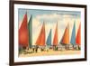 Sand Sailers, Daytona Beach, Florida-null-Framed Premium Giclee Print