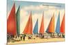 Sand Sailers, Daytona Beach, Florida-null-Mounted Premium Giclee Print