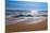 Sand Sea Beach and Blue Sky after Sunrise and Splash of Seawater with Sea Foam and Waves-fototo-Mounted Photographic Print