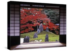 Sand Stone Garden, Komyo-In, Kyoto, Japan-Rex Butcher-Stretched Canvas
