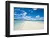 Sand Strip Appearing at Low Tide at the Rock Islands, Palau, Central Pacific, Pacific-Michael Runkel-Framed Photographic Print