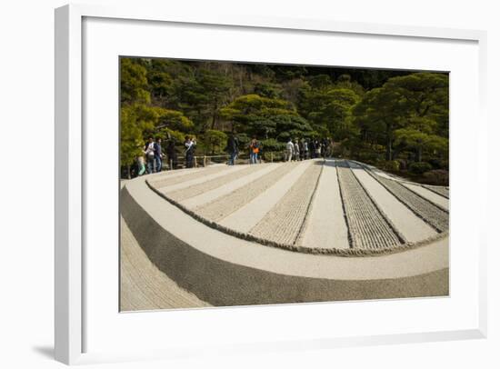 Sand Structure in the Ginkaku-Ji Zen Temple, UNESCO World Heritage Site, Kyoto, Japan, Asia-Michael Runkel-Framed Photographic Print