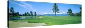 Sand Trap in a Golf Course, Edgewood Tahoe Golf Course, Stateline, Douglas County, Nevada-null-Stretched Canvas