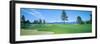 Sand Trap in a Golf Course, Edgewood Tahoe Golf Course, Stateline, Douglas County, Nevada-null-Framed Premium Photographic Print