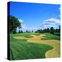 Sand Trap in a Golf Course, Rich Harvest Farms, Sugar Grove, Kane County, Illinois, USA-null-Stretched Canvas