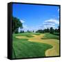 Sand Trap in a Golf Course, Rich Harvest Farms, Sugar Grove, Kane County, Illinois, USA-null-Framed Stretched Canvas