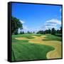 Sand Trap in a Golf Course, Rich Harvest Farms, Sugar Grove, Kane County, Illinois, USA-null-Framed Stretched Canvas