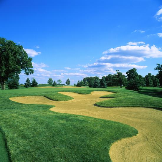 'Sand Trap in a Golf Course, Rich Harvest Farms, Sugar Grove, Kane
