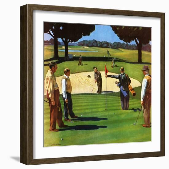 "Sand Trap," July 3, 1948-John Falter-Framed Giclee Print