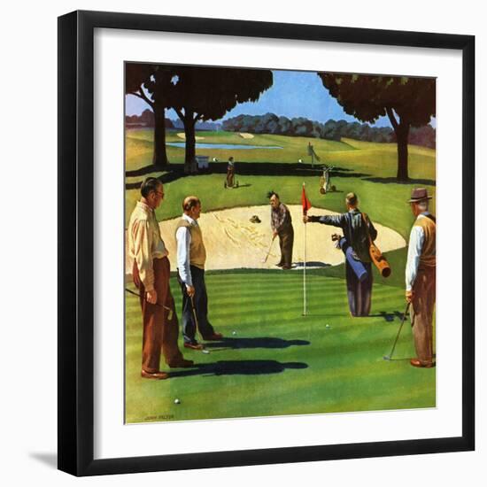 "Sand Trap," July 3, 1948-John Falter-Framed Giclee Print