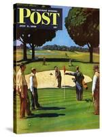 "Sand Trap," Saturday Evening Post Cover, July 3, 1948-John Falter-Stretched Canvas