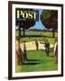 "Sand Trap," Saturday Evening Post Cover, July 3, 1948-John Falter-Framed Giclee Print