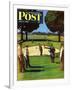 "Sand Trap," Saturday Evening Post Cover, July 3, 1948-John Falter-Framed Giclee Print