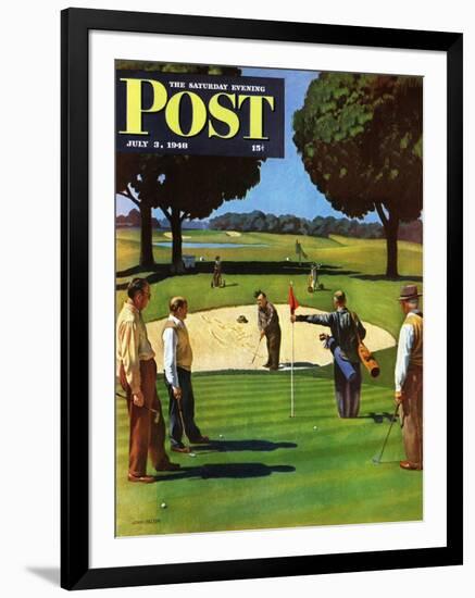 "Sand Trap," Saturday Evening Post Cover, July 3, 1948-John Falter-Framed Giclee Print