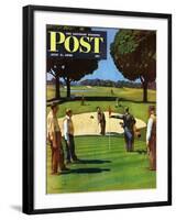 "Sand Trap," Saturday Evening Post Cover, July 3, 1948-John Falter-Framed Giclee Print