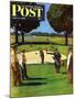 "Sand Trap," Saturday Evening Post Cover, July 3, 1948-John Falter-Mounted Premium Giclee Print