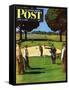 "Sand Trap," Saturday Evening Post Cover, July 3, 1948-John Falter-Framed Stretched Canvas