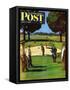 "Sand Trap," Saturday Evening Post Cover, July 3, 1948-John Falter-Framed Stretched Canvas