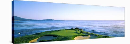 Sand Traps in a Golf Course, Pebble Beach Golf Course, Pebble Beach, Monterey County-null-Stretched Canvas