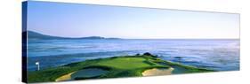 Sand Traps in a Golf Course, Pebble Beach Golf Course, Pebble Beach, Monterey County-null-Stretched Canvas